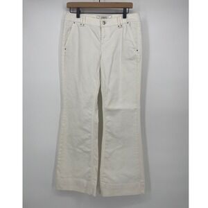 White House Black Market Wide Leg Pants in White